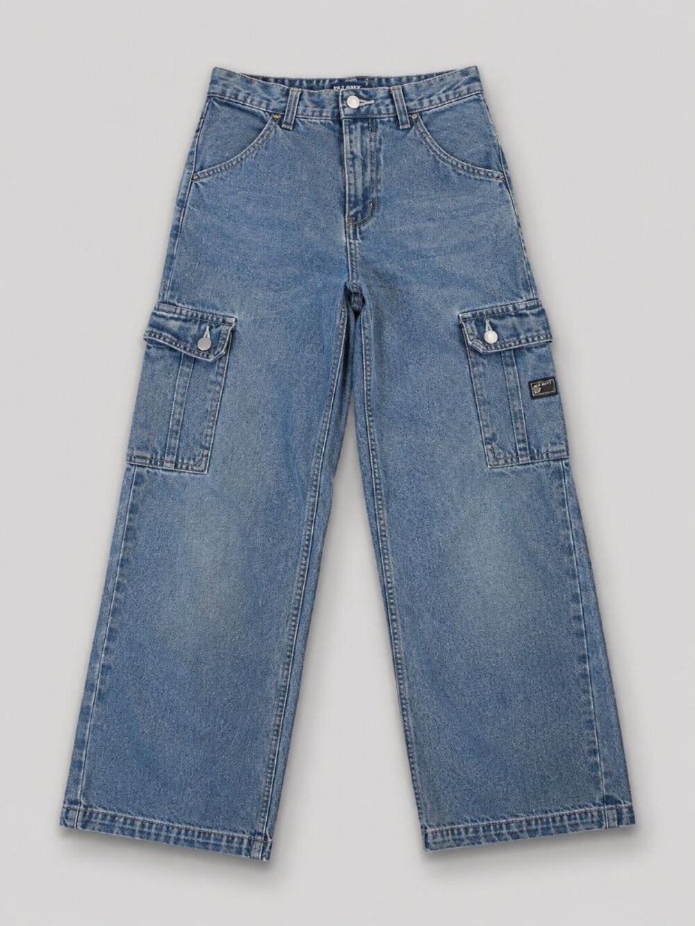 Vintage Jordache Cargo Jeans Size 12 (Juniors 0), Wide‑Leg Y2K Denim 100% cotton